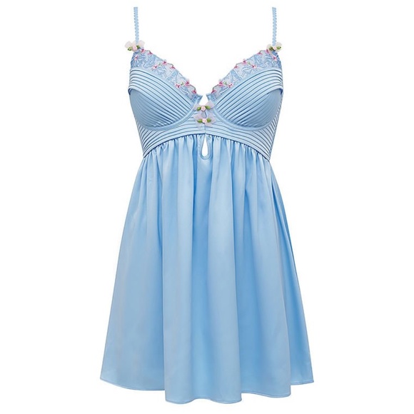 For Love And Lemons Bluebell Bow Slip Dress Small NEW - Picture 7 of 12